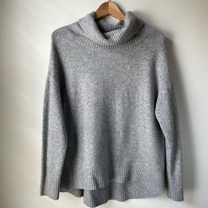 Old Navy Grey Tunic Length Turtleneck Sweater